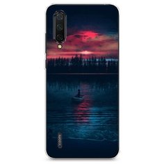 Силиконовый чехол "Лодка в закате" на Xiaomi Mi A3 Lite / Сяоми Ми А3 Лайт Case Place