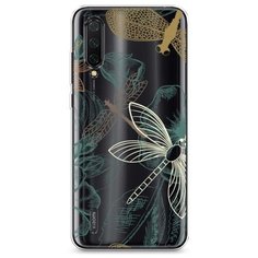 Силиконовый чехол "Тени стрекоз" на Xiaomi Mi A3 Lite / Сяоми Ми А3 Лайт Case Place