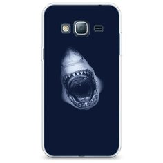 Силиконовый чехол "Пасть акулы" на Samsung Galaxy J3 2016 / Самсунг Галакси Джей 3 2016 Case Place