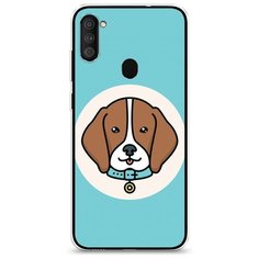 Силиконовый чехол "Собака в ошейнике" на Samsung Galaxy M11 / Самсунг Галакси М11 Case Place