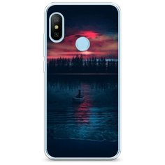 Силиконовый чехол "Лодка в закате" на Xiaomi Mi A2 Lite / Сяоми Ми А2 Лайт Case Place