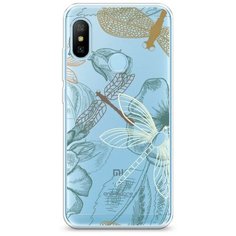 Силиконовый чехол "Тени стрекоз" на Xiaomi Mi A2 Lite / Сяоми Ми А2 Лайт Case Place