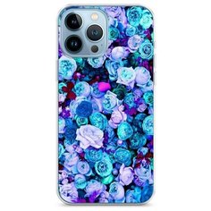 Силиконовый чехол "Цветочный ковер" на Apple iPhone 13 Pro Max / Айфон 13 Про Макс Case Place