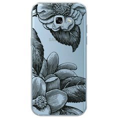Силиконовый чехол "Цветы тату" на Samsung Galaxy A5 2017 / Самсунг Галакси А5 2017 Case Place