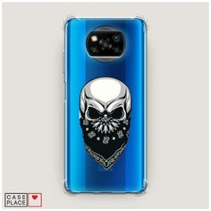 Чехол силиконовый Противоударный Xiaomi Poco X3 NFC Череп в маске Case Place
