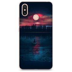 Силиконовый чехол "Лодка в закате" на Xiaomi Mi Max 3 / Сяоми Ми Макс 3 Case Place
