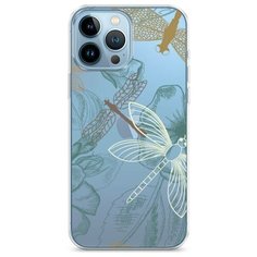 Силиконовый чехол "Тени стрекоз" на Apple iPhone 13 Pro Max / Айфон 13 Про Макс Case Place