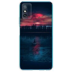 Силиконовый чехол "Лодка в закате" на Honor X10 Max / Хонор X10 Макс Case Place
