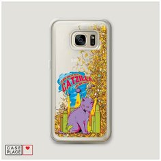 Чехол Жидкий с блестками Samsung Galaxy S6 edge Робот Case Place