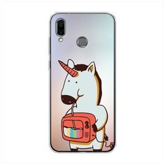 Силиконовый чехол "Единорог и телевизор" на Huawei Honor Play / Хуавей Хонор Плэй Case Place
