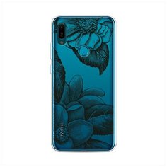 Силиконовый чехол "Цветы тату" на Huawei Y6 2019 / Хуавей Y6 2019 Case Place