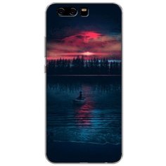 Силиконовый чехол "Лодка в закате" на Huawei P10 / Хуавей П10 Case Place