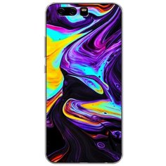 Силиконовый чехол "Фиолетовый флюид арт" на Huawei P10 / Хуавей П10 Case Place