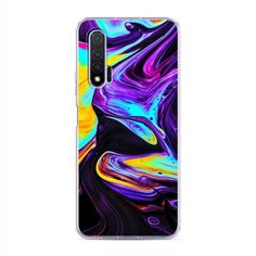 Силиконовый чехол "Фиолетовый флюид арт" на Huawei Nova 6 / Хуавей Нова 6 Case Place