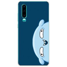 Силиконовый чехол "Подушка синий фон" на Huawei P30 / Хуавей П30 Case Place