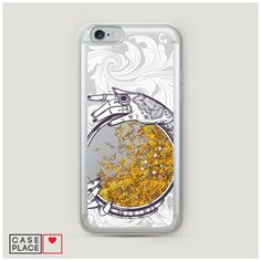 Жидкий чехол с блестками "Прозрачное зеркало" на Apple iPhone 6 / Айфон 6 Case Place