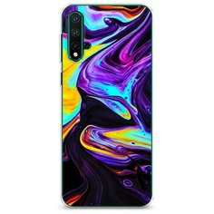Силиконовый чехол "Фиолетовый флюид арт" на Huawei Nova 5 Pro / Хуавей Нова 5 Про Case Place