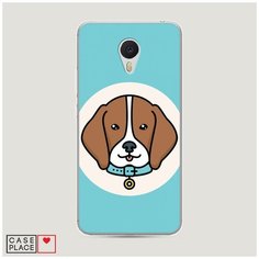 Силиконовый чехол "Собака в ошейнике" на Meizu M3 / Мейзу М3 Case Place