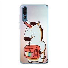 Силиконовый чехол "Единорог и телевизор" на Huawei P20 Pro / Хуавей П20 Про Case Place
