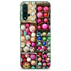 Силиконовый чехол "Елочные игрушки" на Huawei Nova 5 Pro / Хуавей Нова 5 Про Case Place
