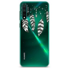Силиконовый чехол "Гирлянда из перьев 3" на Huawei Nova 5 Pro / Хуавей Нова 5 Про Case Place
