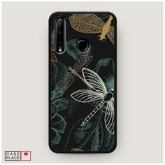 Матовый силиконовый чехол "Тени стрекоз" на Honor 10i / Хонор 10i Case Place