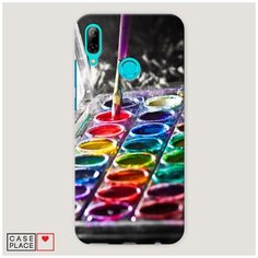 Пластиковый чехол "Палитра красок" на Huawei P Smart 2019 / Хуавей П Смарт 2019 Case Place