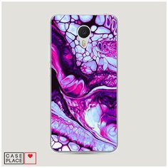 Силиконовый чехол "Розовый флюид арт" на Meizu M3 / Мейзу М3 Case Place