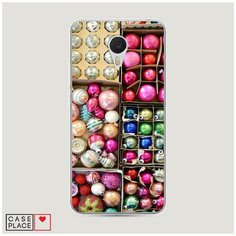 Силиконовый чехол "Елочные игрушки" на Meizu M3 / Мейзу М3 Case Place