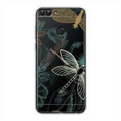 Силиконовый чехол "Тени стрекоз" на Huawei P Smart / Хуавей П Смарт Case Place