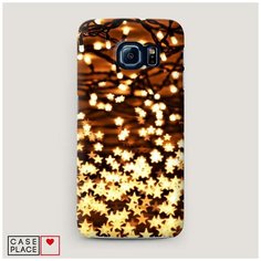 Чехол Пластиковый Samsung Galaxy S6 Новогодняя гирлянда Case Place