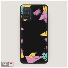 Чехол силиконовый Матовый Samsung Galaxy A71 Летняя рамка Case Place