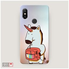 Чехол Пластиковый Xiaomi Redmi Note 6 Pro Единорог и телевизор Case Place