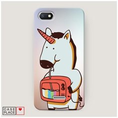 Чехол Пластиковый Xiaomi Redmi 6A Единорог и телевизор Case Place