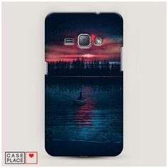 Чехол Пластиковый Samsung Galaxy J1 2016 Лодка в закате Case Place