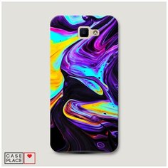 Чехол Пластиковый Samsung Galaxy J5 Prime 2016 Фиолетовый флюид арт Case Place