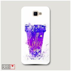 Чехол Пластиковый Samsung Galaxy J5 Prime 2016 Кофейный стакан арт Case Place