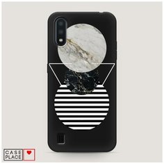 Чехол силиконовый Матовый Samsung Galaxy A01 Пирамида из кругов Case Place