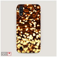 Чехол Пластиковый Samsung Galaxy A01 Новогодняя гирлянда Case Place