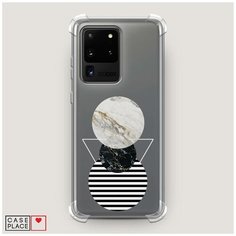 Чехол силиконовый Противоударный Samsung Galaxy S20 Ultra Пирамида из кругов Case Place