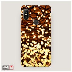 Чехол Пластиковый Xiaomi Redmi Note 6 Pro Новогодняя гирлянда Case Place