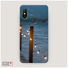 Чехол Пластиковый Xiaomi Redmi Note 6 Pro Гирлянды на причале Case Place