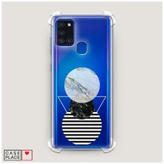 Чехол силиконовый Противоударный Samsung Galaxy A21s Пирамида из кругов Case Place