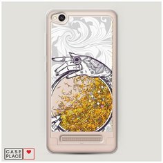 Чехол Жидкий с блестками Xiaomi Redmi 4A Прозрачное зеркало Case Place