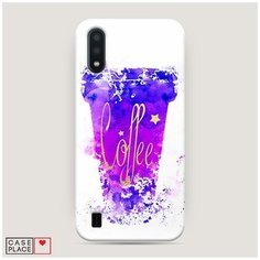 Чехол Пластиковый Samsung Galaxy A01 Кофейный стакан арт Case Place