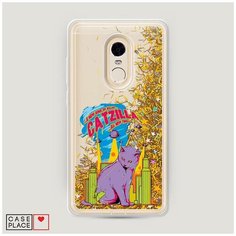 Чехол Жидкий с блестками Xiaomi Redmi Note 4 Робот Case Place