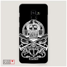 Чехол Пластиковый Samsung Galaxy A8 Plus 2018 Тату моряк Case Place