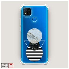 Чехол силиконовый Противоударный Xiaomi Redmi 9C Пирамида из кругов Case Place