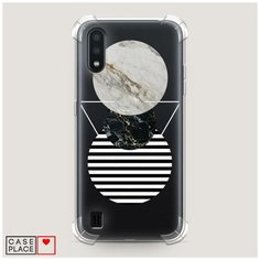 Чехол силиконовый Противоударный Samsung Galaxy A01 Пирамида из кругов Case Place