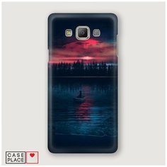 Чехол Пластиковый Samsung Galaxy Grand Prime Лодка в закате Case Place